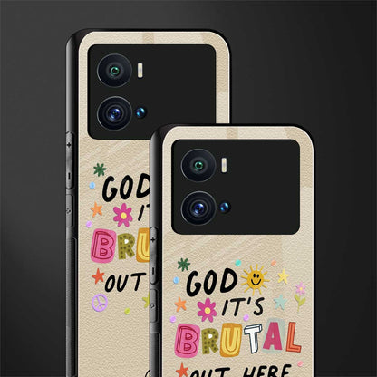 it's brutal out here back phone cover | glass case for iQOO 9 Pro