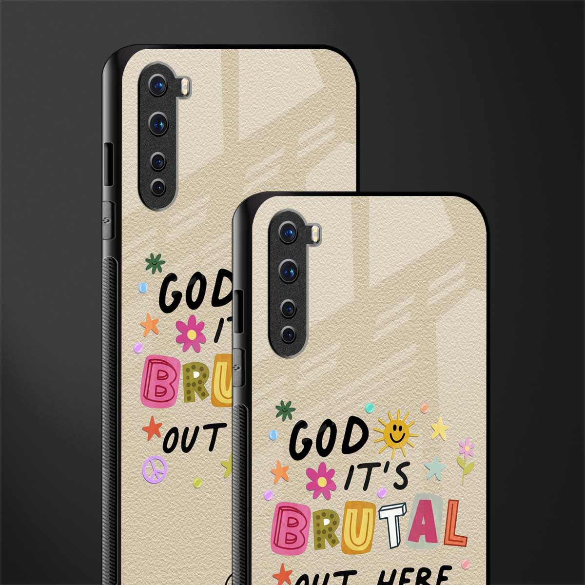 it's brutal out here glass case for oneplus nord ac2001 image-2