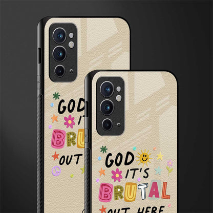 it's brutal out here glass case for oneplus 9rt image-2
