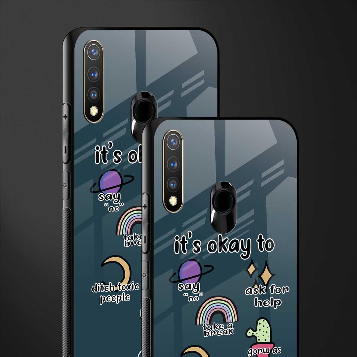 it's okay glass case for vivo u20 image-2