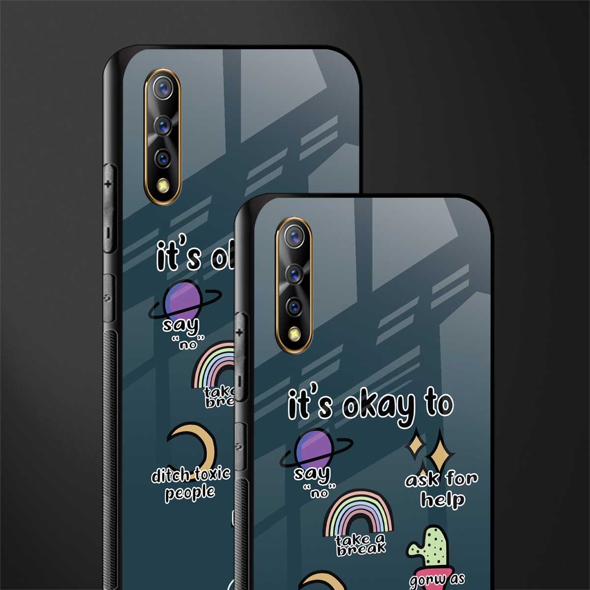 it's okay glass case for vivo s1 image-2
