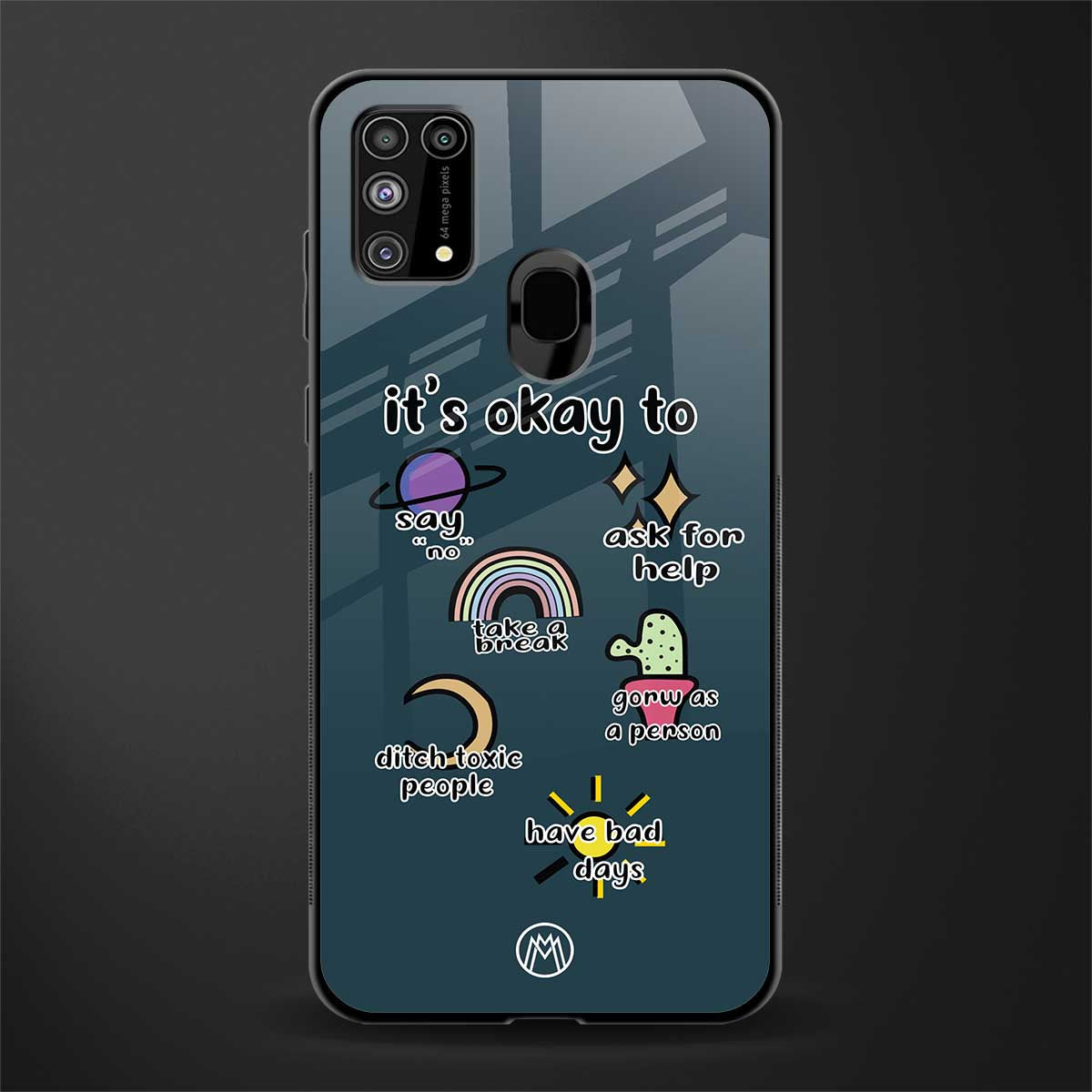 it's okay glass case for samsung galaxy m31 prime edition image