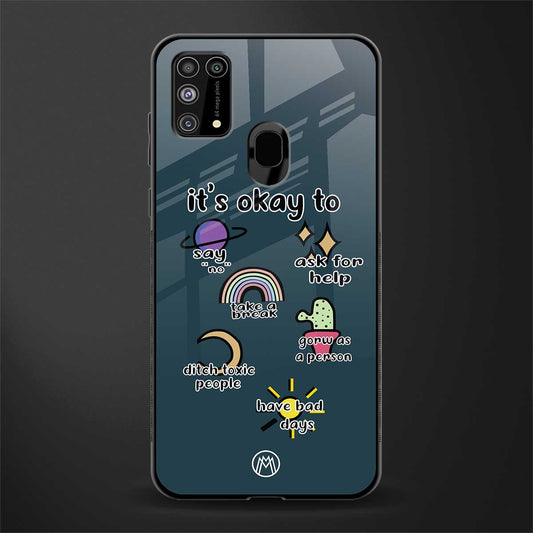 it's okay glass case for samsung galaxy m31 prime edition image
