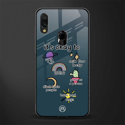 it's okay glass case for redmi 7redmi y3 image