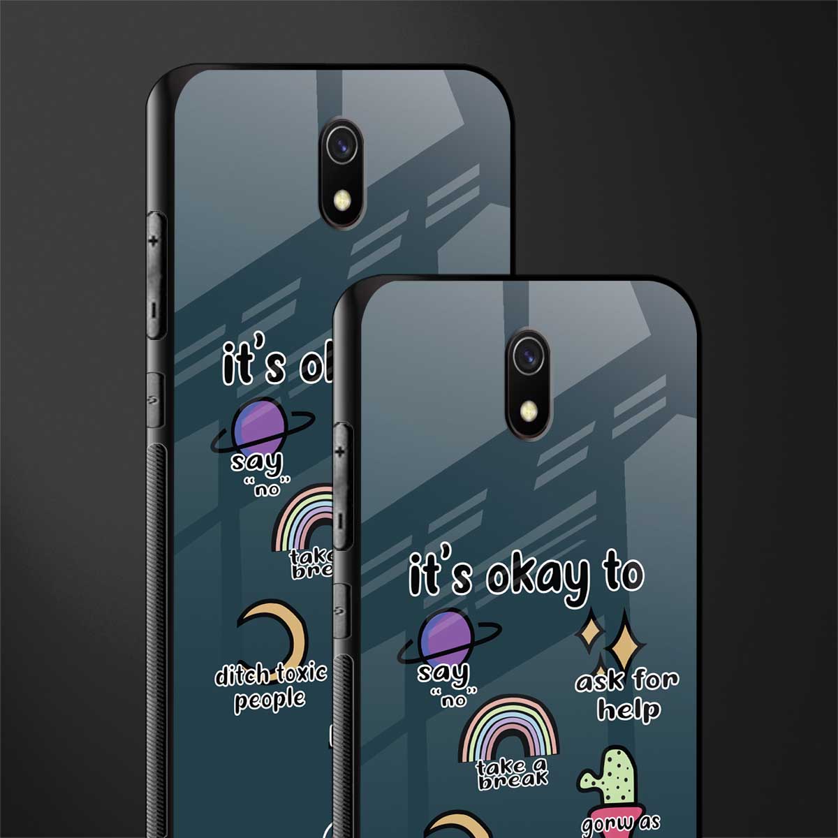 it's okay glass case for redmi 8a image-2
