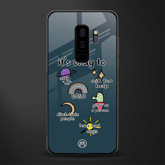 it's okay glass case for samsung galaxy s9 plus image