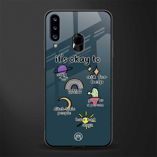 it's okay glass case for samsung galaxy a20s image