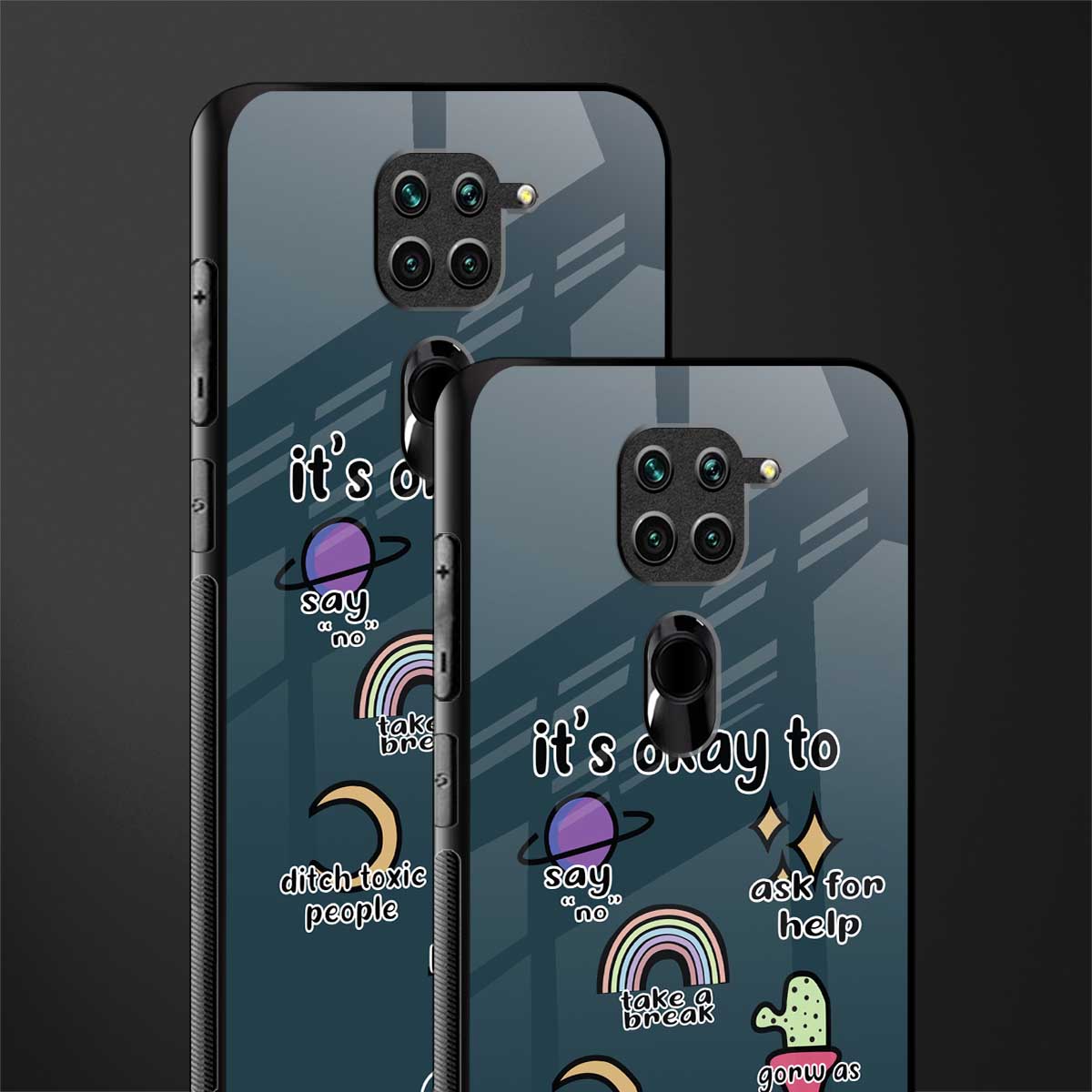 it's okay glass case for redmi note 9 image-2