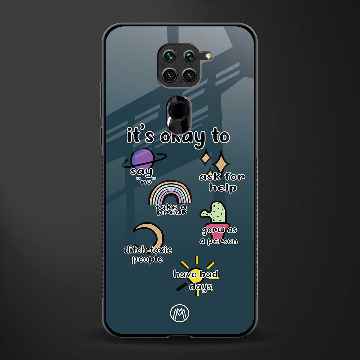 it's okay glass case for redmi note 9 image