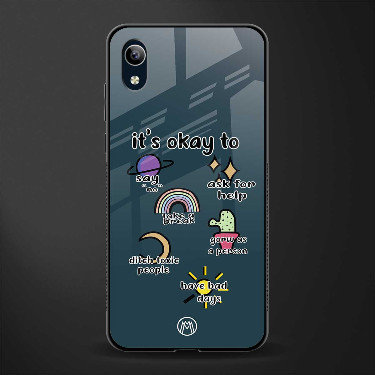 it's okay glass case for vivo y90 image