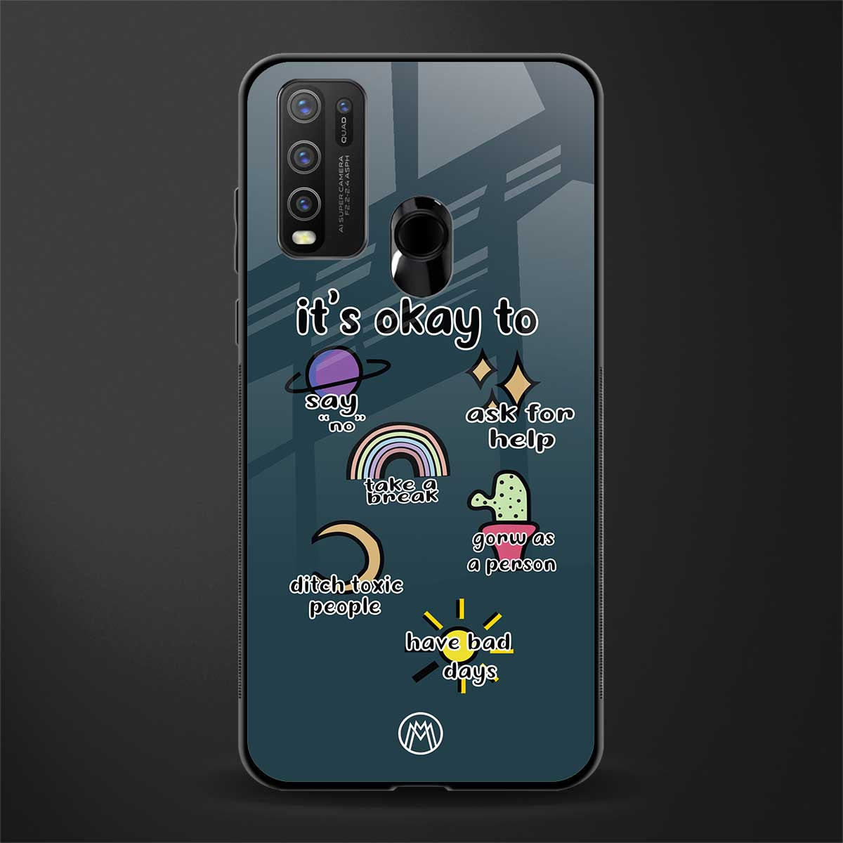 it's okay glass case for vivo y50 image