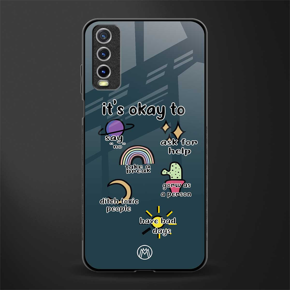it's okay glass case for vivo y20svivo y20avivo y20g image