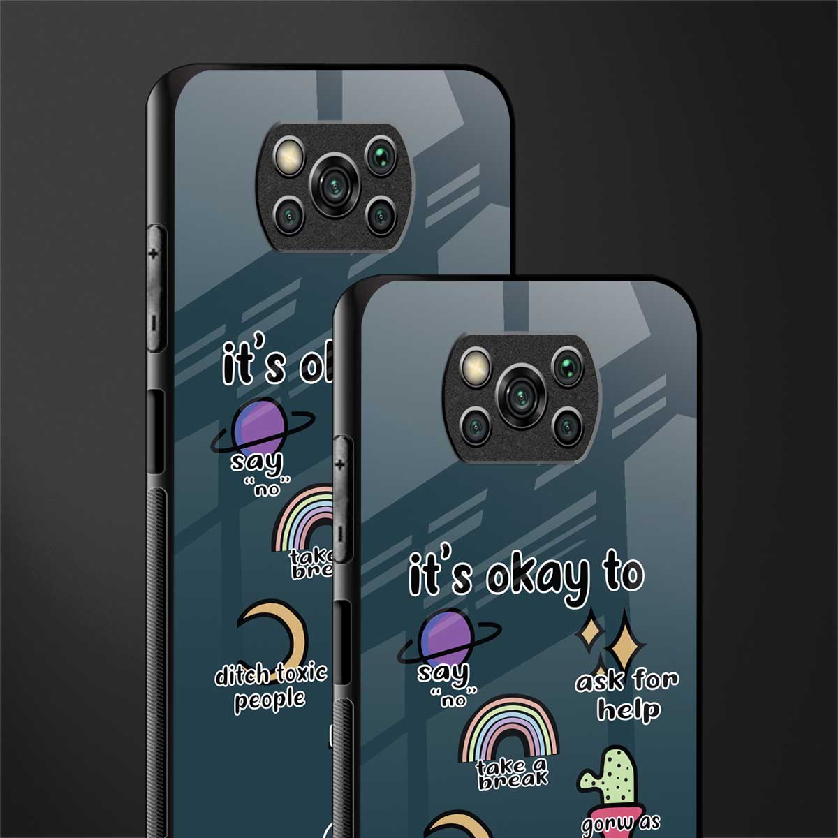 it's okay glass case for poco x3 image-2
