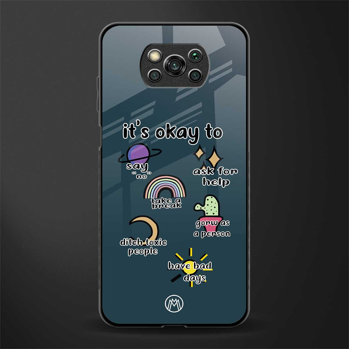 it's okay glass case for poco x3 image