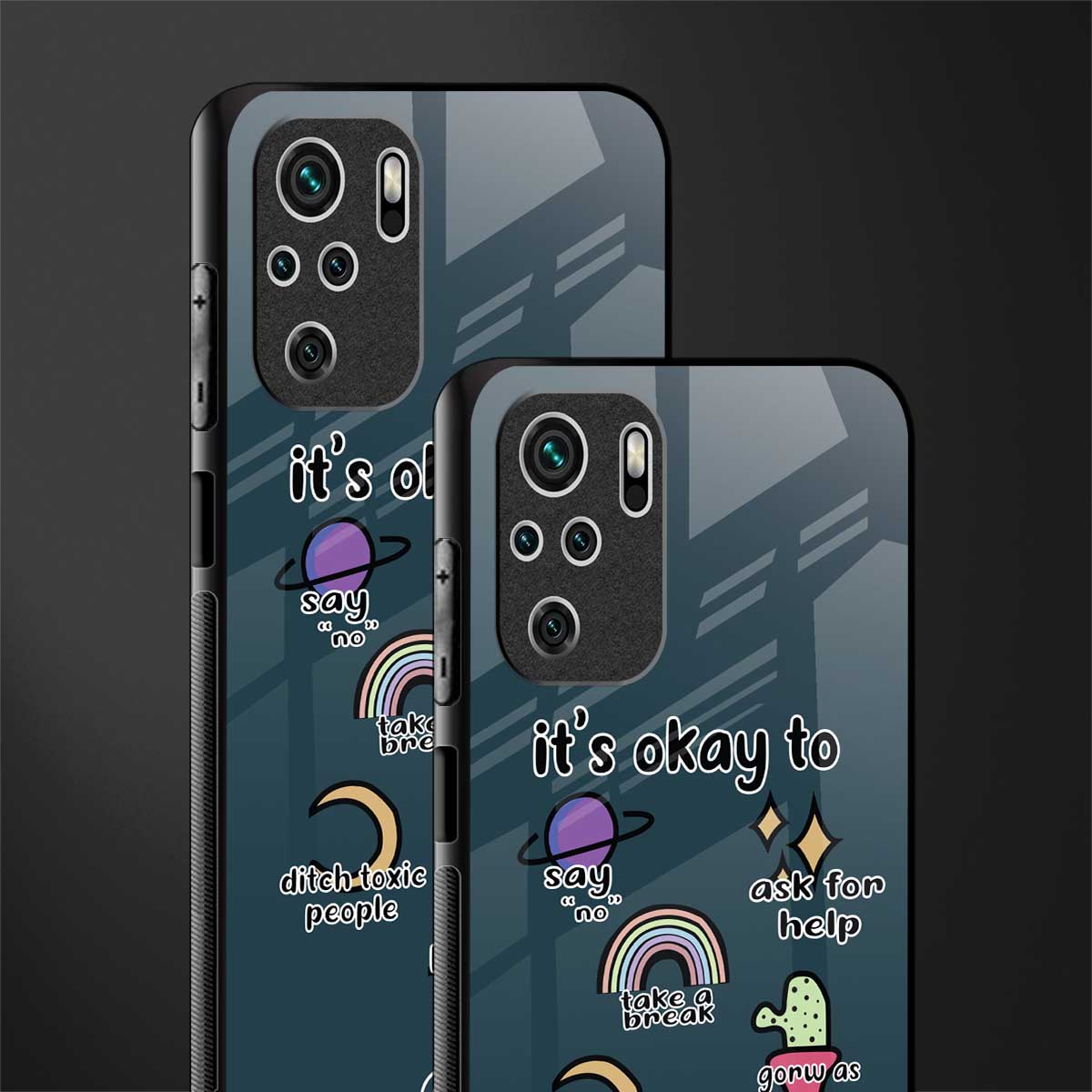 it's okay glass case for redmi note 10s image-2