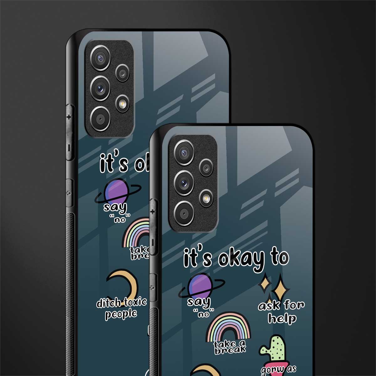 it's okay glass case for samsung galaxy a72 image-2