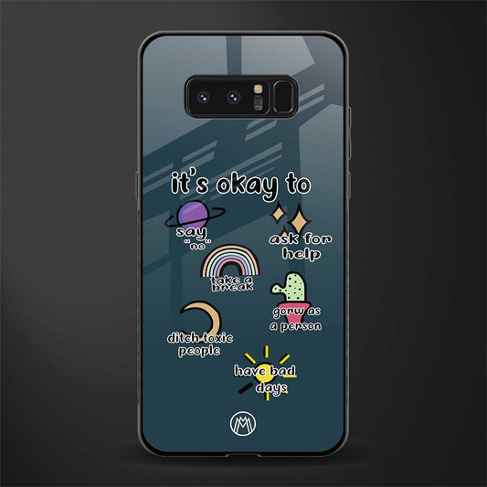 it's okay glass case for samsung galaxy note 8 image