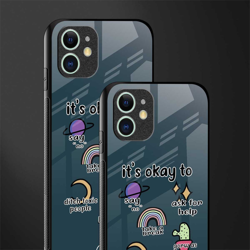 it's okay glass case for iphone 12 image-2