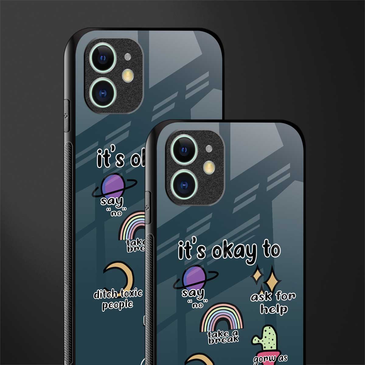 it's okay glass case for iphone 12 image-2