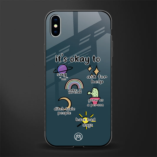 it's okay glass case for iphone xs max image