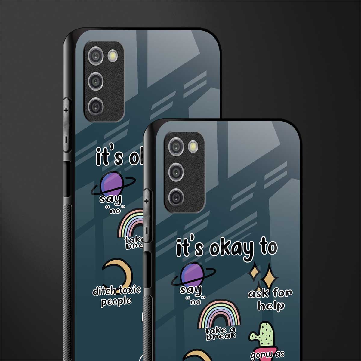 it's okay glass case for samsung galaxy a03s image-2