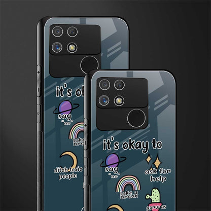 it's okay back phone cover | glass case for realme narzo 50a