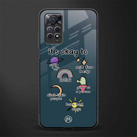it's okay back phone cover | glass case for redmi note 11 pro plus 4g/5g