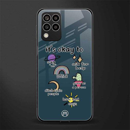 it's okay back phone cover | glass case for samsung galaxy m33 5g