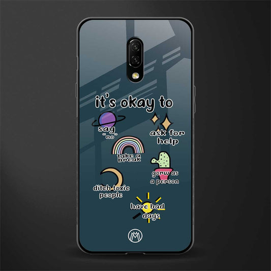 it's okay glass case for oneplus 7 image