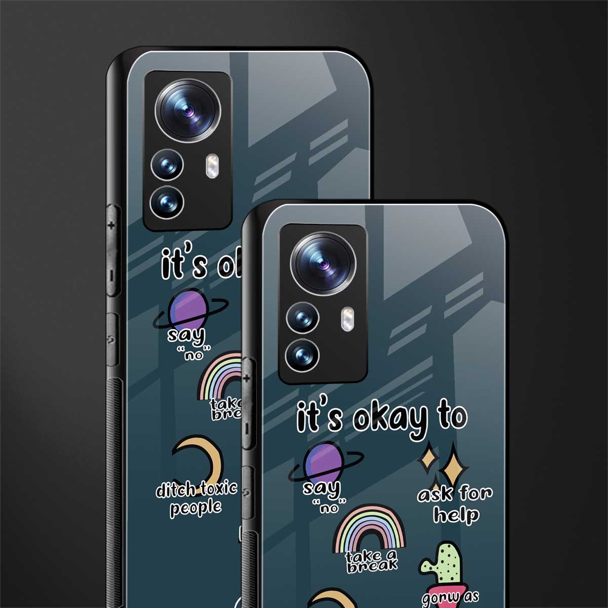it's okay back phone cover | glass case for xiaomi 12 pro