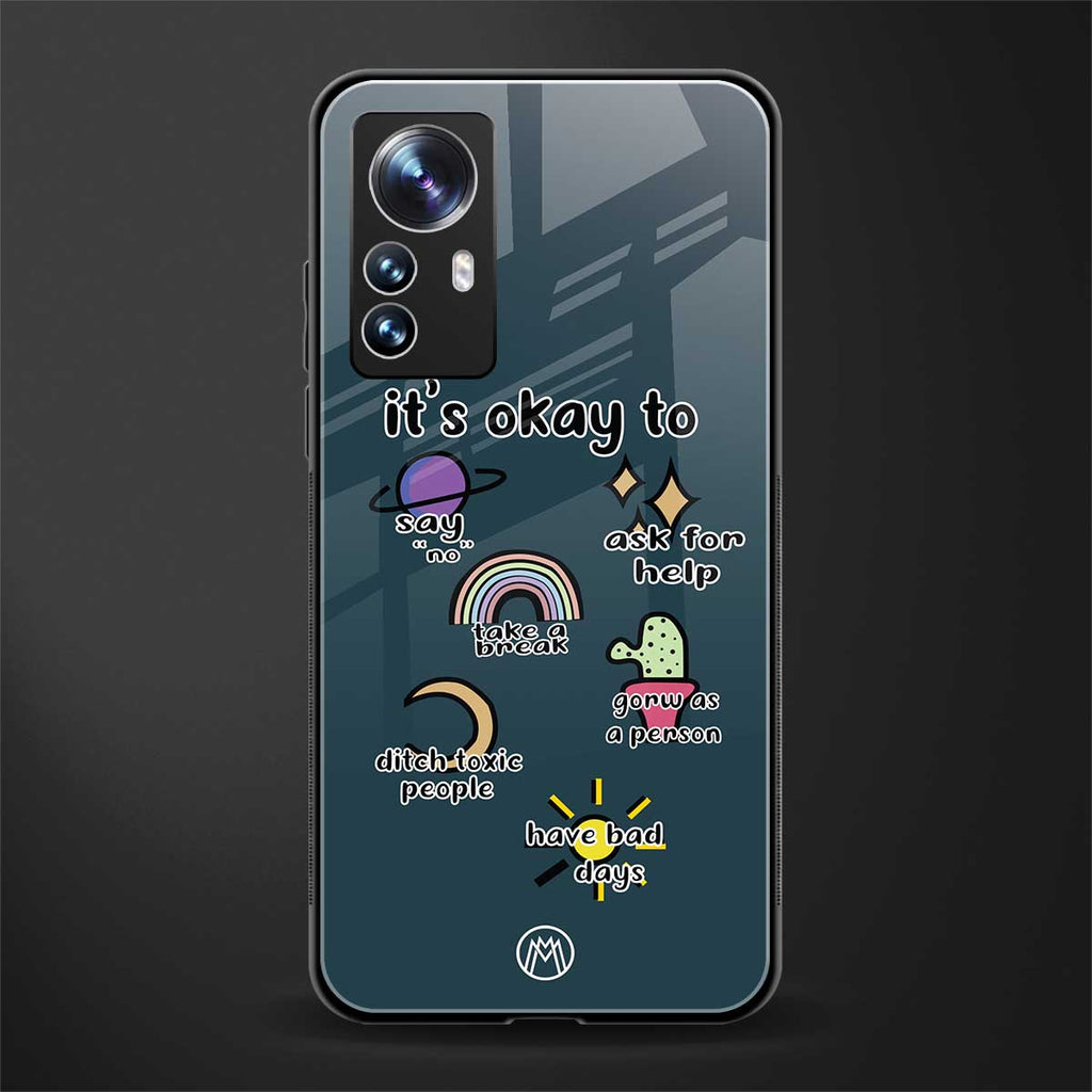 it's okay back phone cover | glass case for xiaomi 12 pro