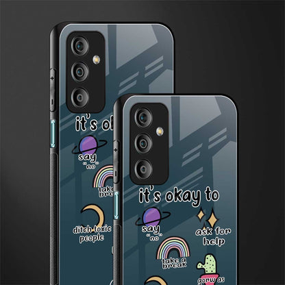 it's okay back phone cover | glass case for samsung galaxy f23 5g