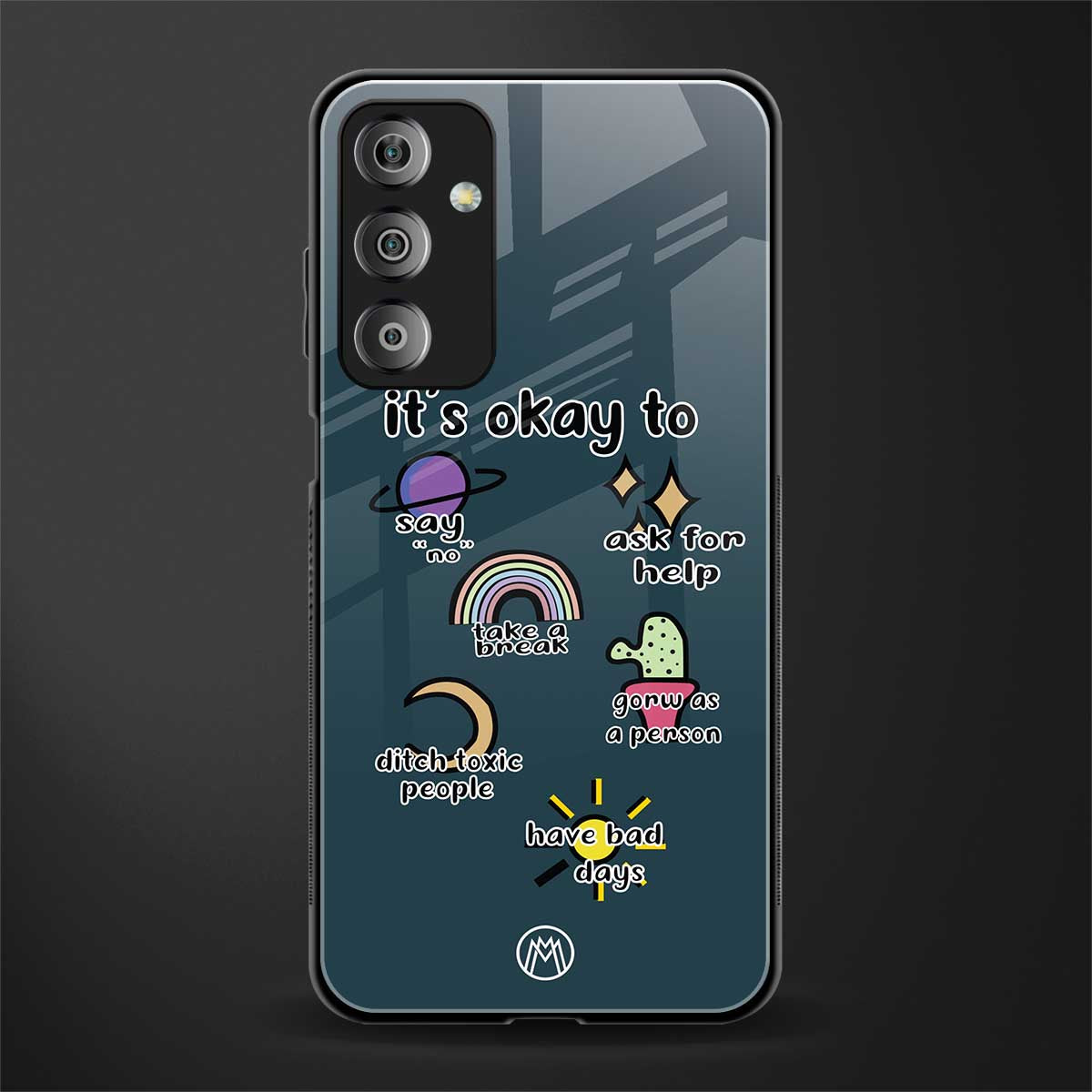 it's okay back phone cover | glass case for samsung galaxy f23 5g