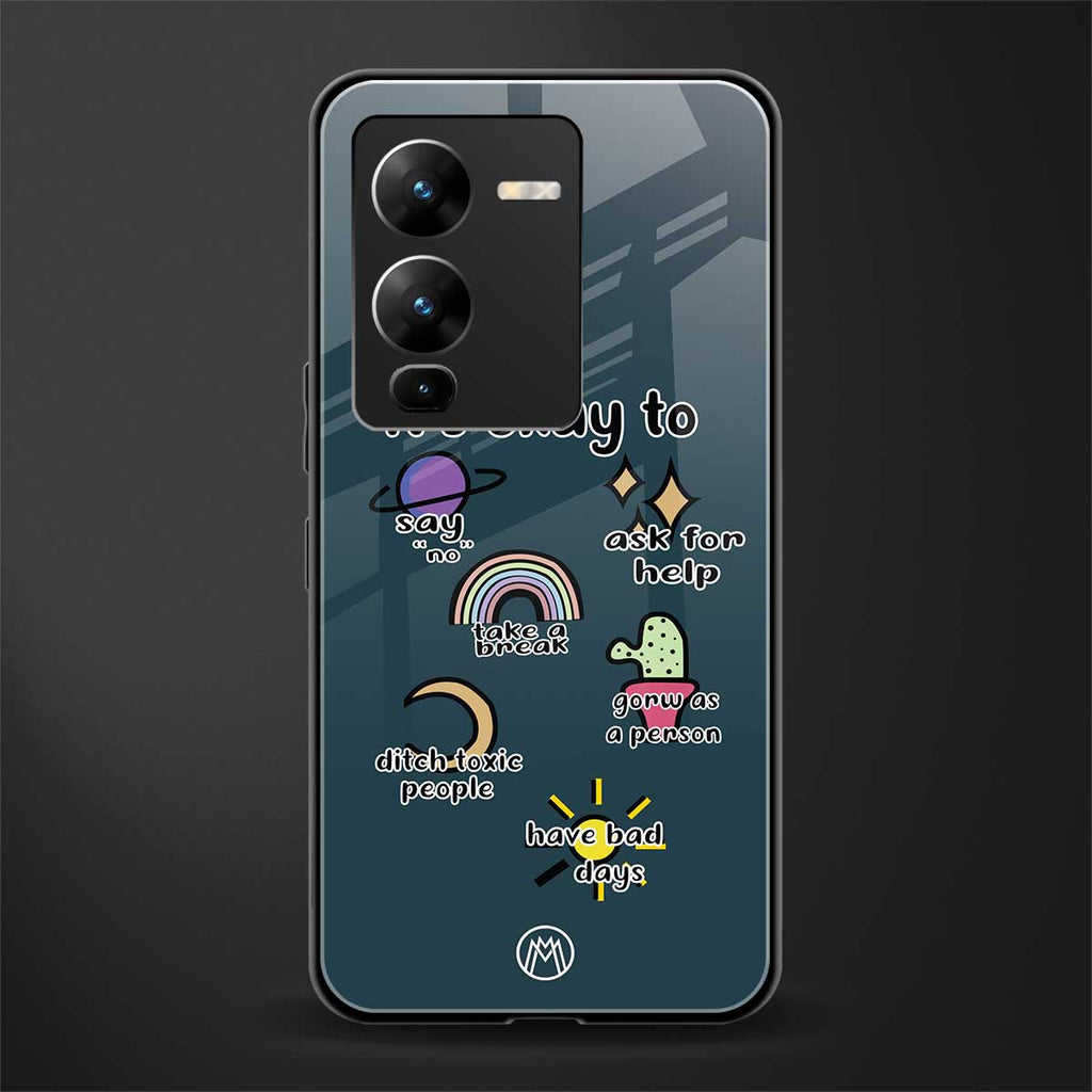 it's okay back phone cover | glass case for vivo v25 pro 5g