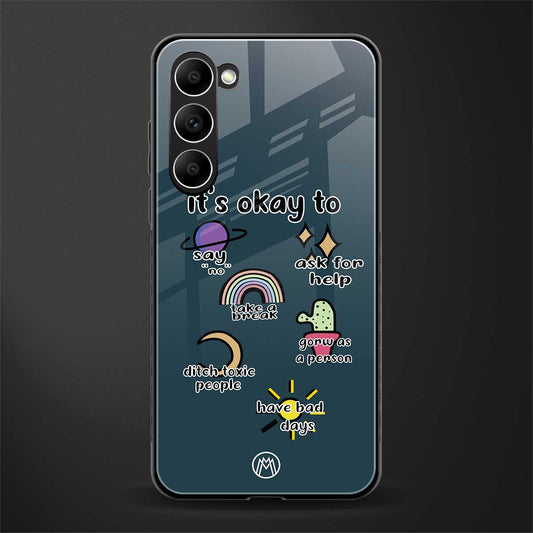 it's okay glass case for phone case | glass case for samsung galaxy s23 plus