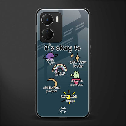 it's okay back phone cover | glass case for vivo y16
