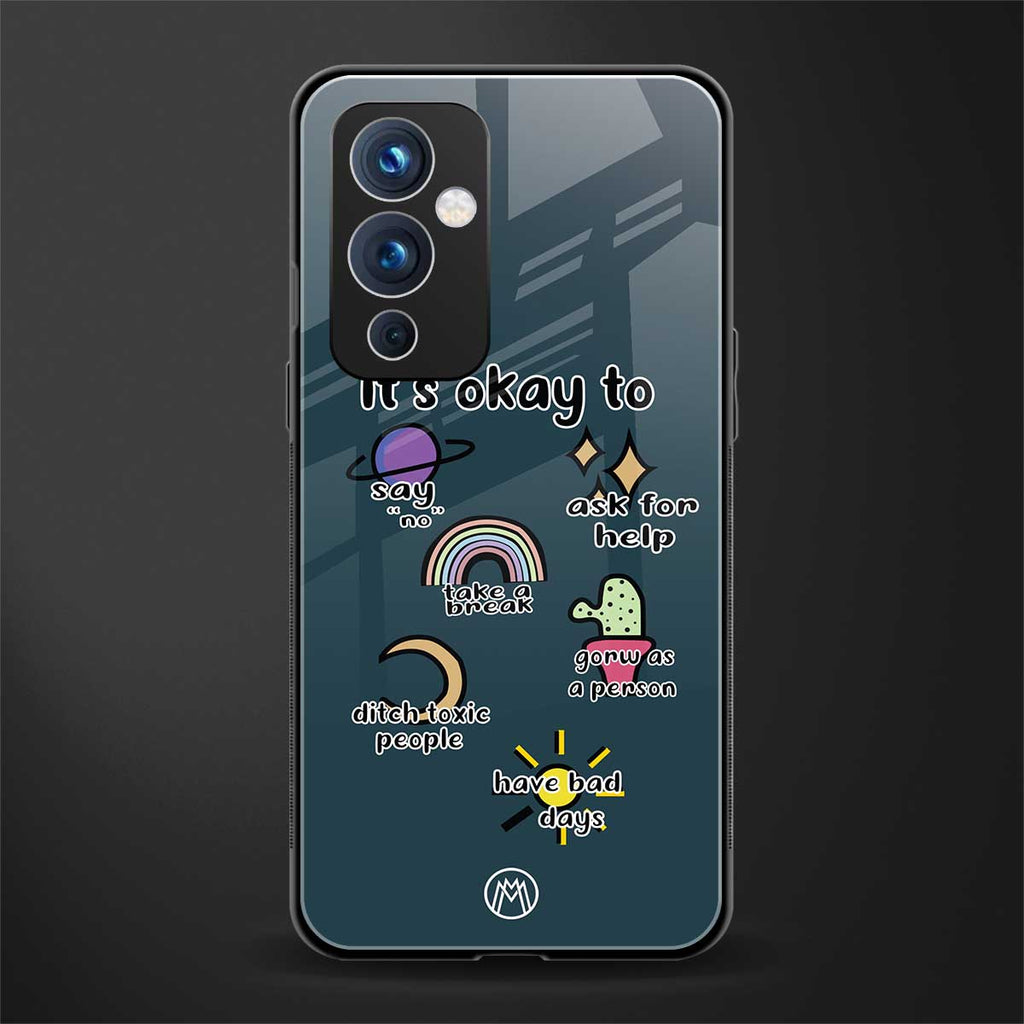 it's okay back phone cover | glass case for oneplus 9