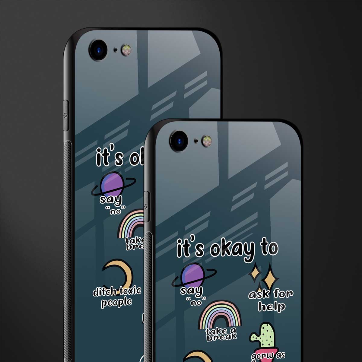 it's okay glass case for iphone se 2020 image-2