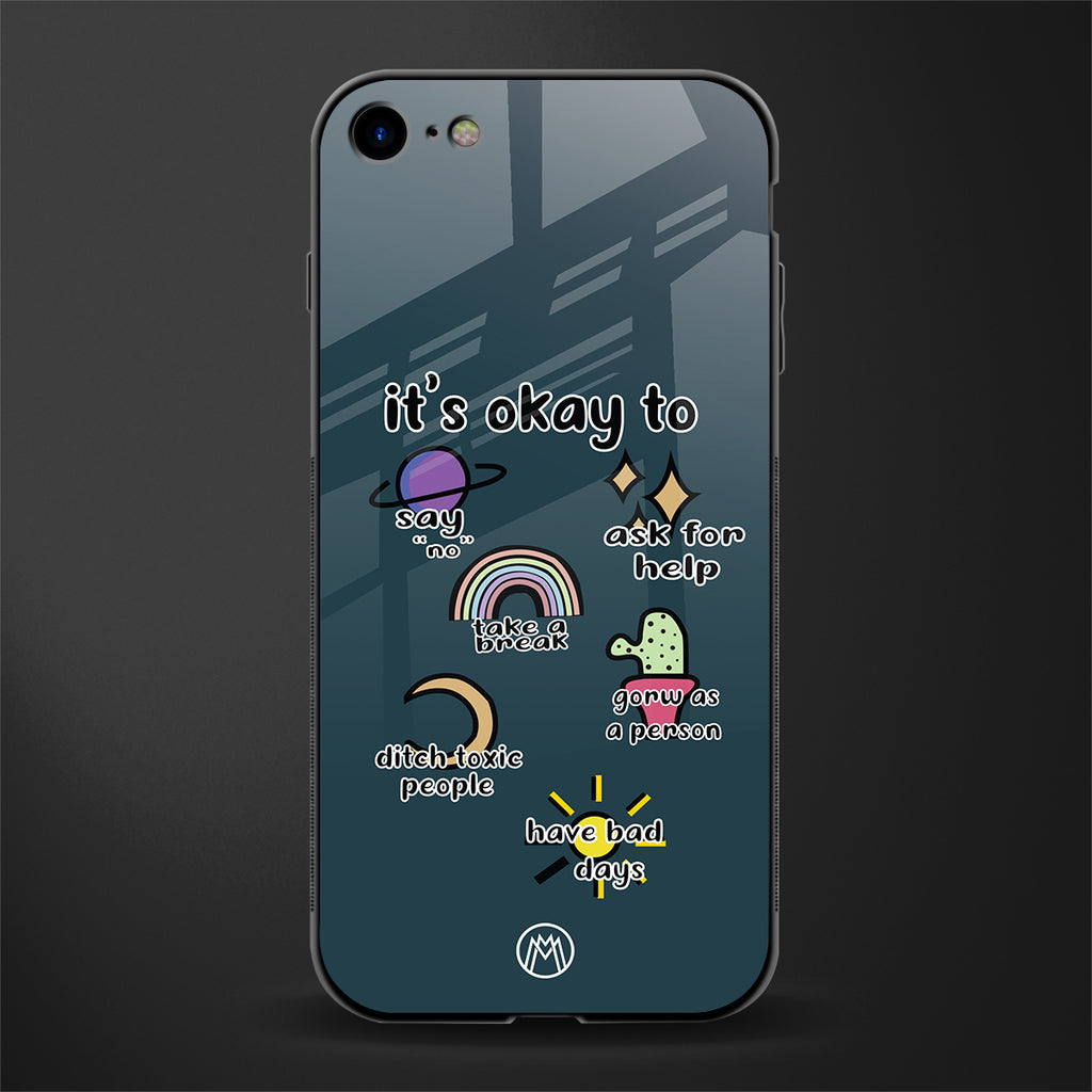 it's okay glass case for iphone se 2020 image