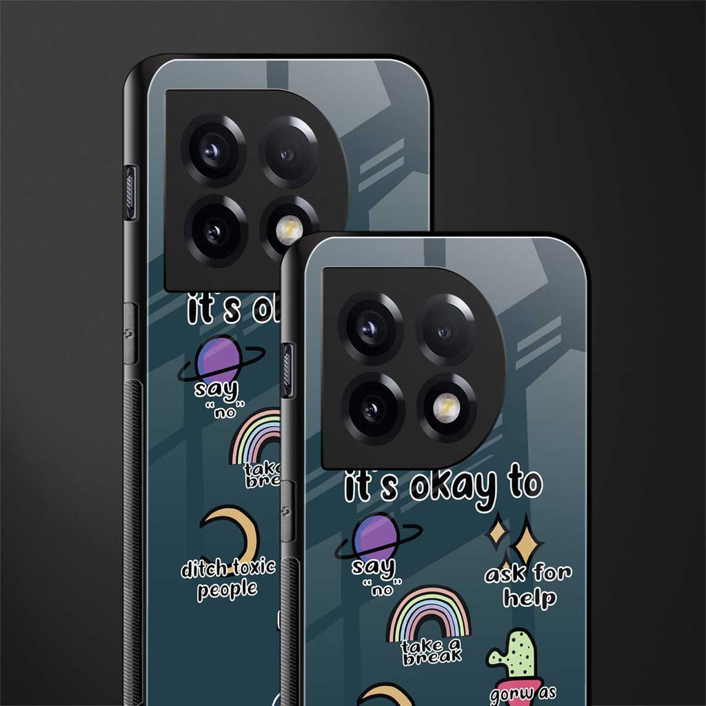 it's okay back phone cover | glass case for oneplus 11