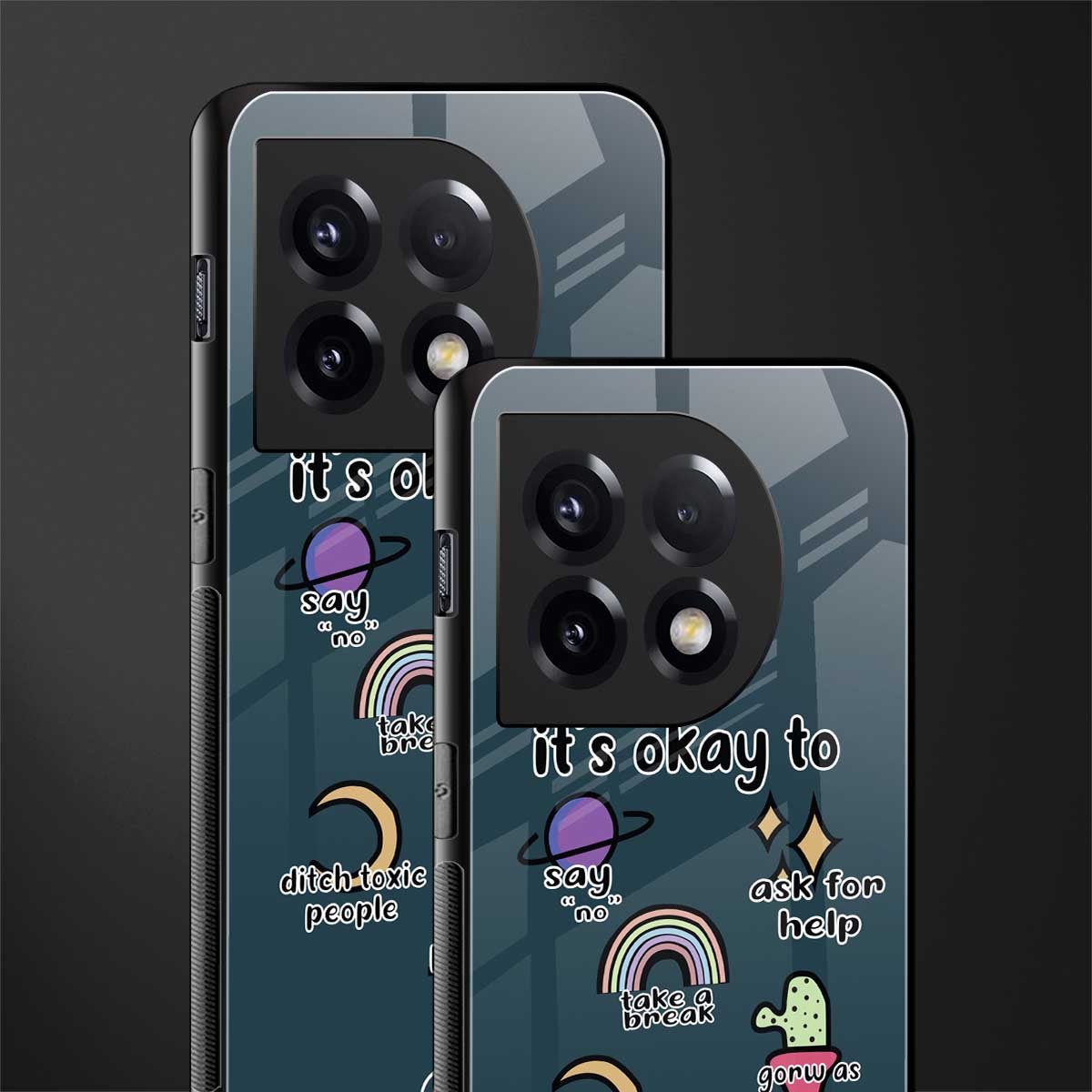 it's okay back phone cover | glass case for oneplus 11