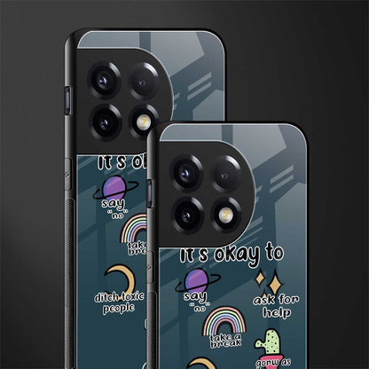 it's okay back phone cover | glass case for oneplus 11r
