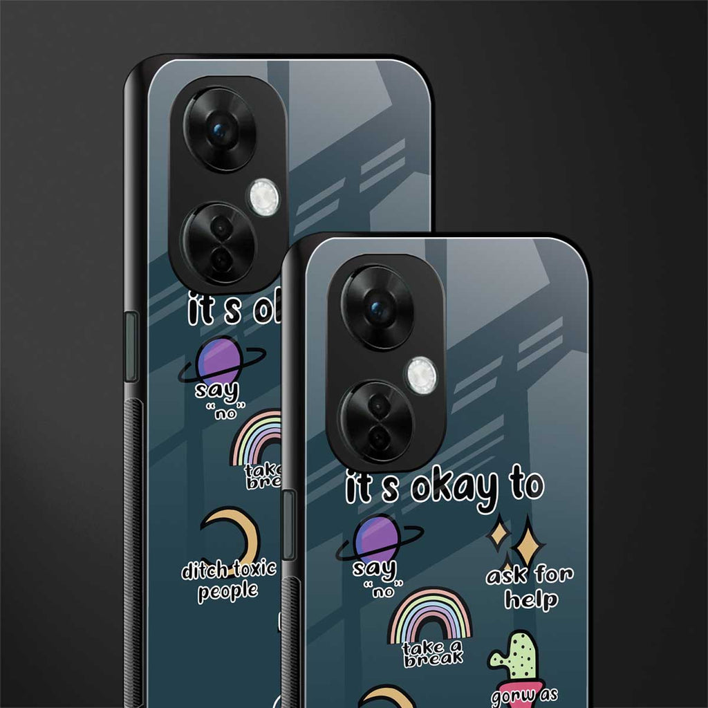 it's okay back phone cover | glass case for oneplus nord ce 3 lite