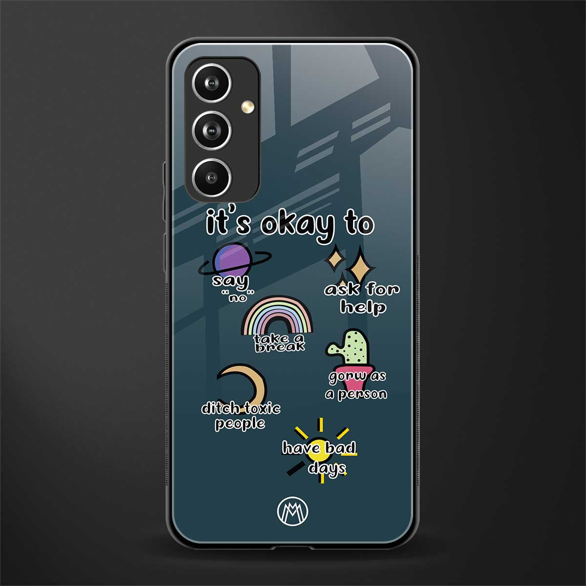 it's okay back phone cover | glass case for samsung galaxy a54 5g