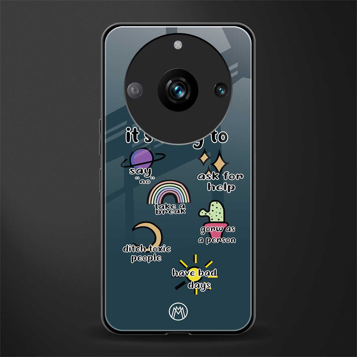 it's okay back phone cover | glass case for realme 11 pro 5g