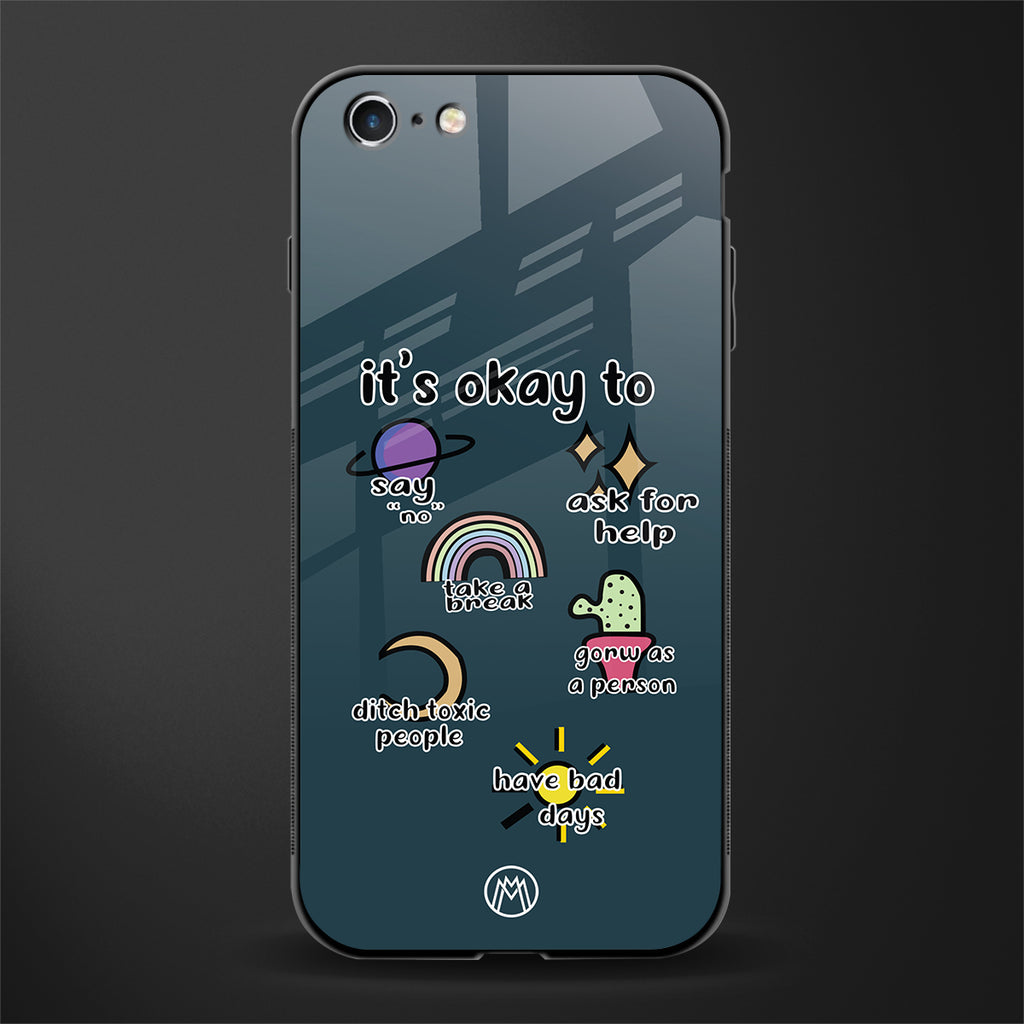 it's okay glass case for iphone 6 plus image