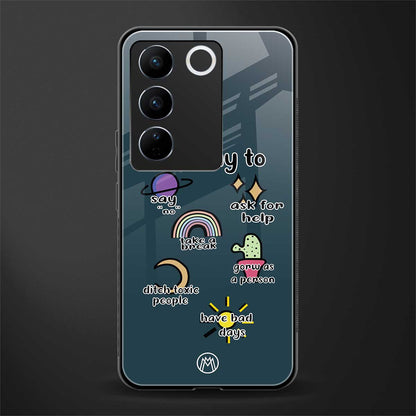 it's okay back phone cover | glass case for vivo v27 pro 5g