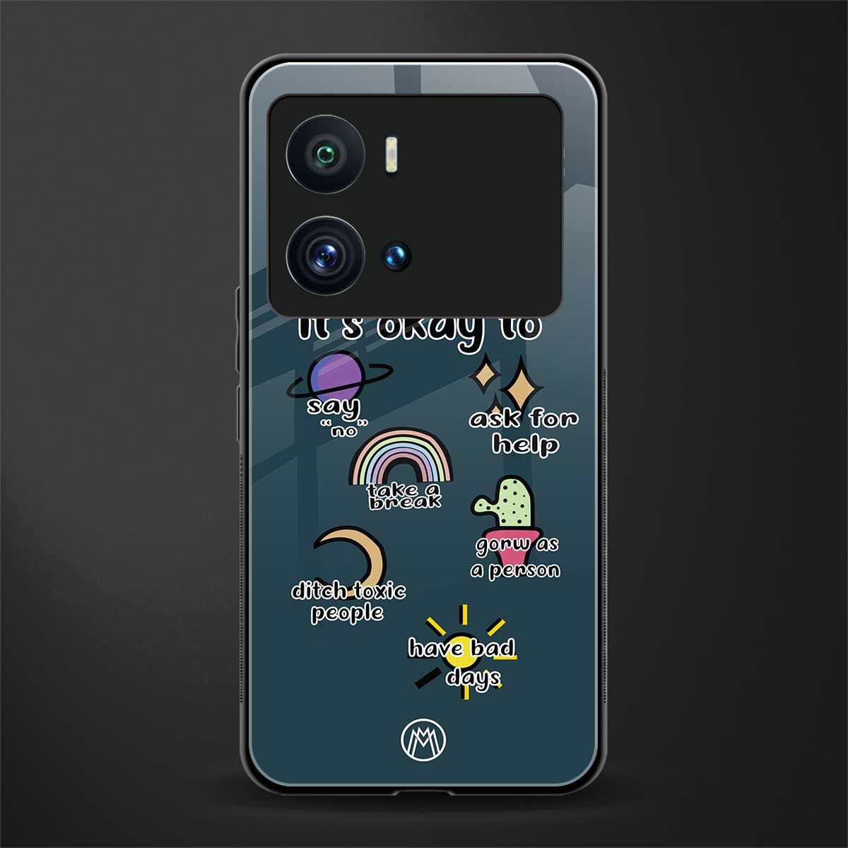 it's okay back phone cover | glass case for iQOO 9 Pro