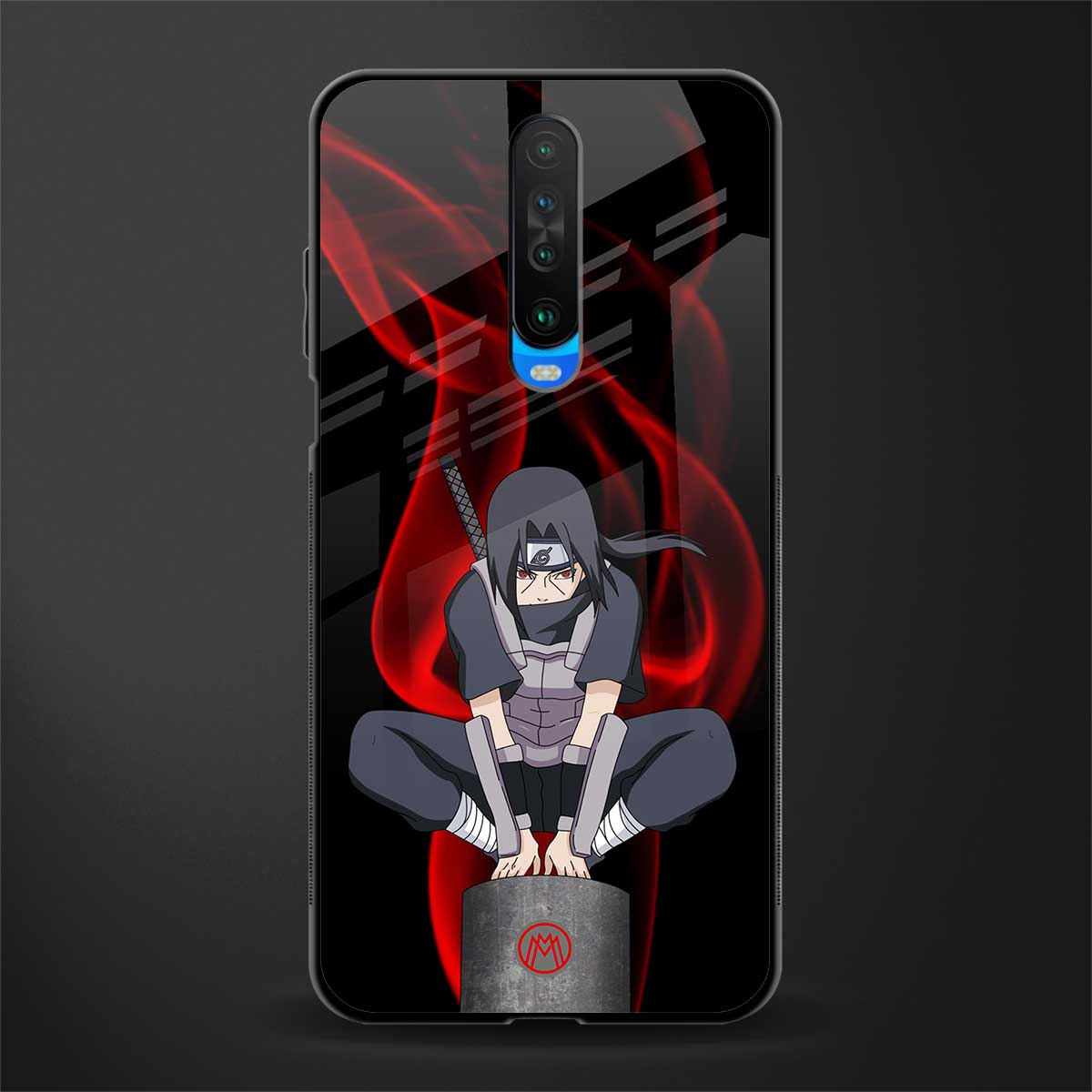 itachi uchiha glass case for poco x2 image