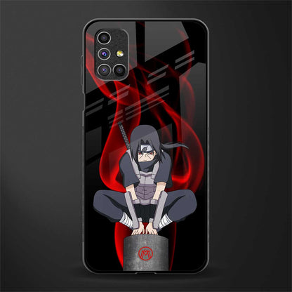 itachi uchiha glass case for samsung galaxy m31s image